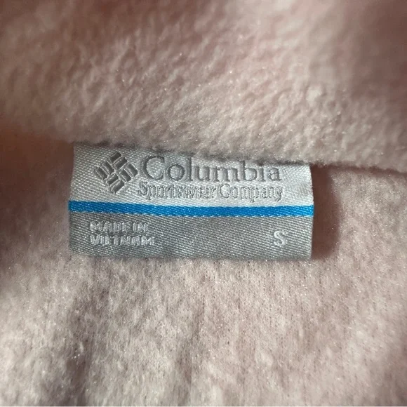Columbia Two-Tone Pink and Teal Fleece Pullover - Picture 5 of 7